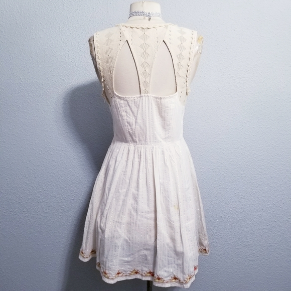 Free People | Hippie Boho Embroidered Sun Dress - Picture 8 of 10